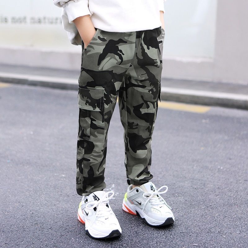 EACHIN Baby Boys Pants Spring Children Sport Camouflage Cargo Pants Elastic Waist Teens Boys Trousers Children Streetwear Pants