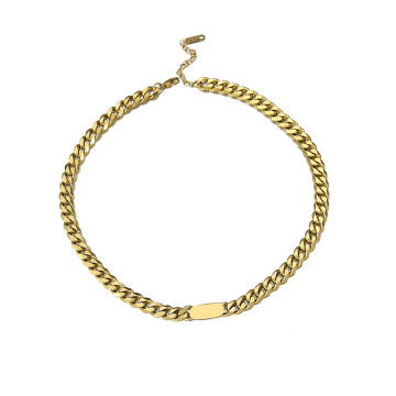 Set di braccialetti da catena dorata 18K personalizzabili per uomini - senza appalti le catene cubane e collane a ciondolo
