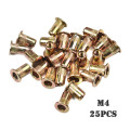 100Pcs Carbon steel Rivet Nuts M4 M5 M6 M8 Flat Head Rivet Nuts Set Nuts Insert Riveting Mix Set