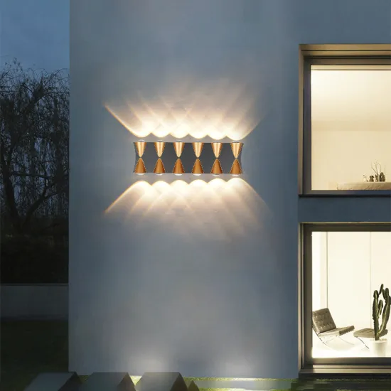 Modern Square Outdoor Garden IP65 LED Wall Light (4W-12W) Up & Down Illumination