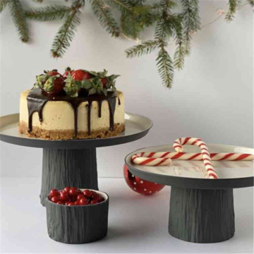 Ceramic Birthday Cake Plate with Stand - New Mould Antique Dessert Serving Plate