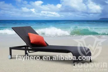 GW0025SET Beach chair wicker lounge outdoor furniture garden furniture