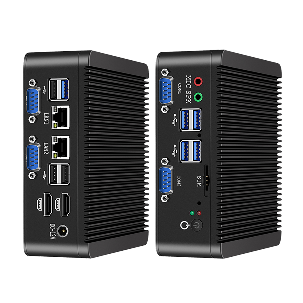 Fanless IoT Industrial Computer J4125 Linux Mini PC