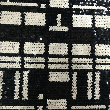 Polyester 5mm Dobule couleur Spangle broderie tissu