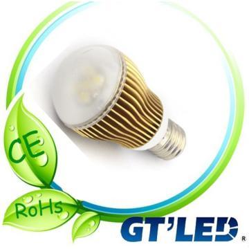 High Luminance 5W E27 LED Bulb Light 5pcs High Power 1W Aluminum Glass