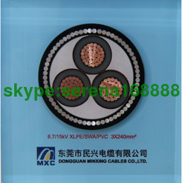 8.7/15kv YJV32 CU/XLPE/SWA/PVC 3*240MM2 POWER CALBE