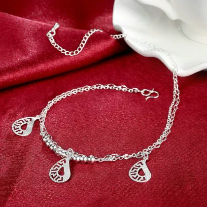 Jenia Cheap New Chain Anklet Fancy Silver Anklet Designs With Ball