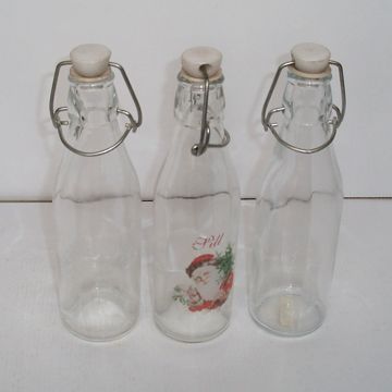 Glass Bottle with 230mL Capacity, Plastic Lid and Rubber Pad