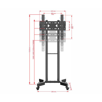 Low price mobile stand suitable to 32~65 inches TVs