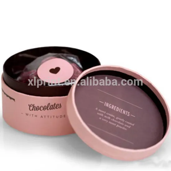 Fancy design chocolate/candy gift packaging paper tube box