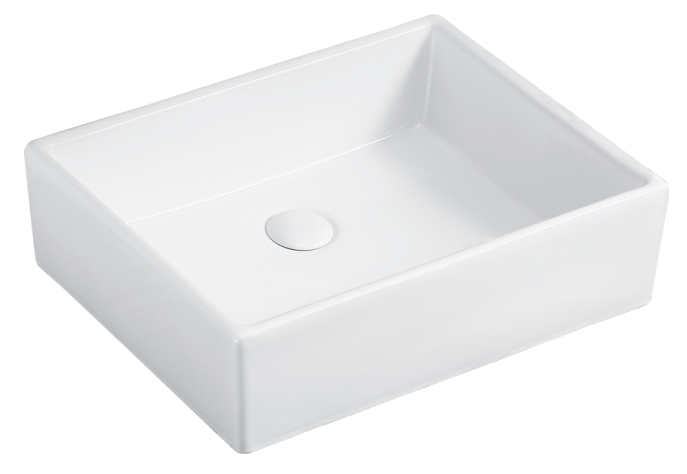 Above Counter Rectangular Bathroom Sink