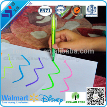 Alibaba low price high quality multi colored highlighter pen with two head