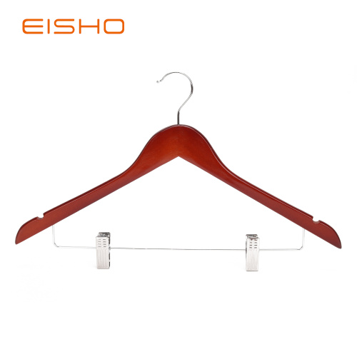 Wooden Suit Hangers With Clips EWH0052-P66