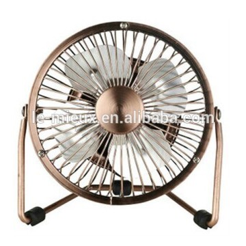 Copper Color 4'' USB Fan Aluminum Blades Fan