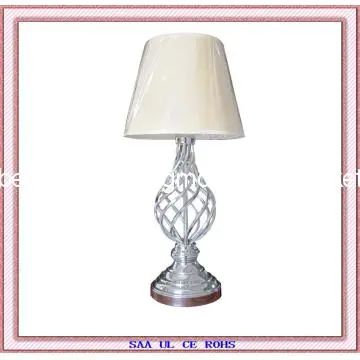 Metal with Cream Cloth Table Lighting