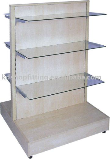 wooden display stand slatwall