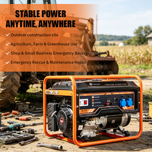 Générateur d'essence monté sur roue à cadre ouvert 5KW 5.5KW