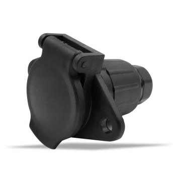 24 V 7 Pin Anhänger Socket Stecker Adapter - Halbanhänger -LKW -LKW -Auto Plastik Black Schwarz