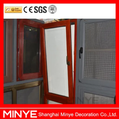 China Doors and Wood Clad Aluminum Inward Tilt and Turn Windows/Wood Grain Finish Aluminum Window
