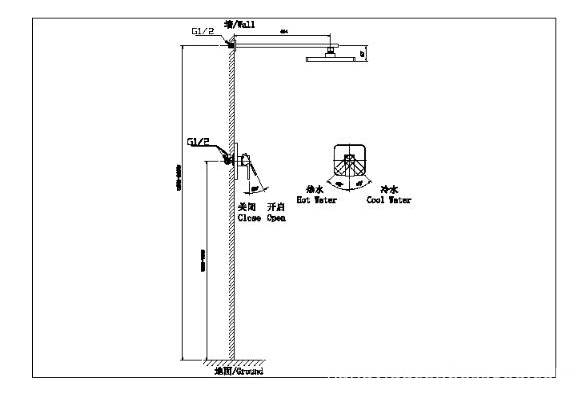 CONCEALED SHOWER FUACET 