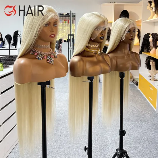 100% Raw Human Hair Brazilian Lace Blond Wig 40 Inch with HD Lace Front