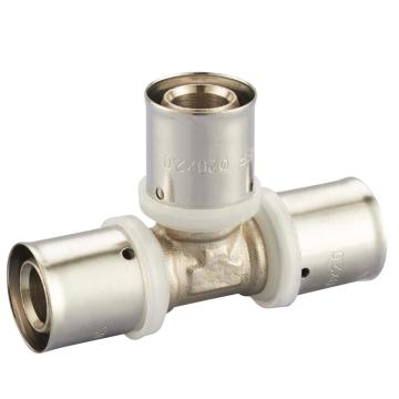 Aluminum Plastic PEX Pipe Compression Fitting with Stainless Sleeve and Brass