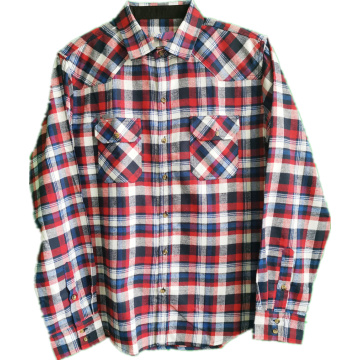 Men Casual Y/D T/C Flannel Shirt