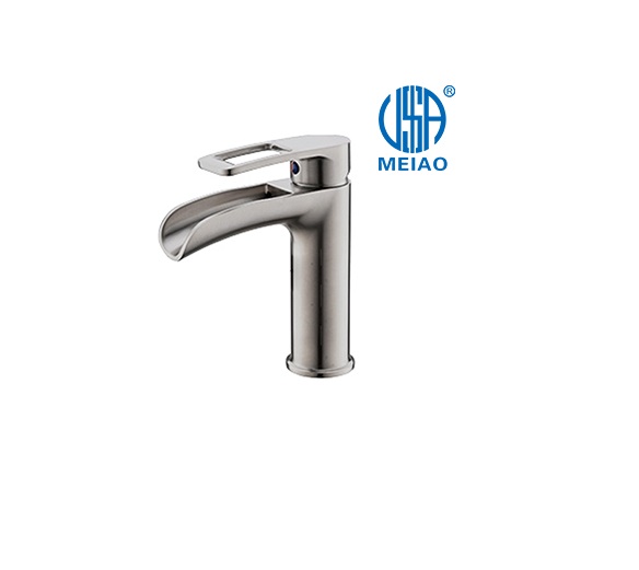 Stainless Steel Single Handle Bathroom Flat Faucet