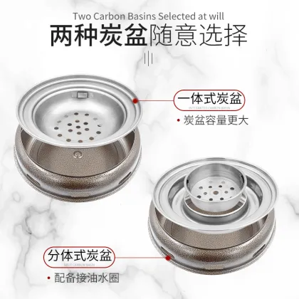 Korean barbecue pot small charcoal oven Japanese BBQ stove self-service household portable earthen carbon grill roast meat