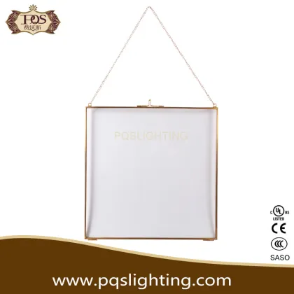 Golden outline glass photo frame