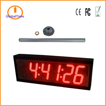 4" 6 digits 7 segment digital clock time display based on IP network