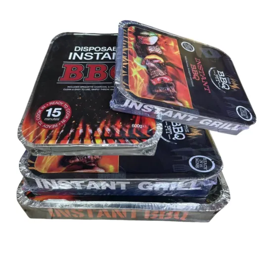 31x25cm One-Time Use Instant Charcoal Grill for Outdoor, Garden, BBQ, and Camping: Disposable Grill Solution