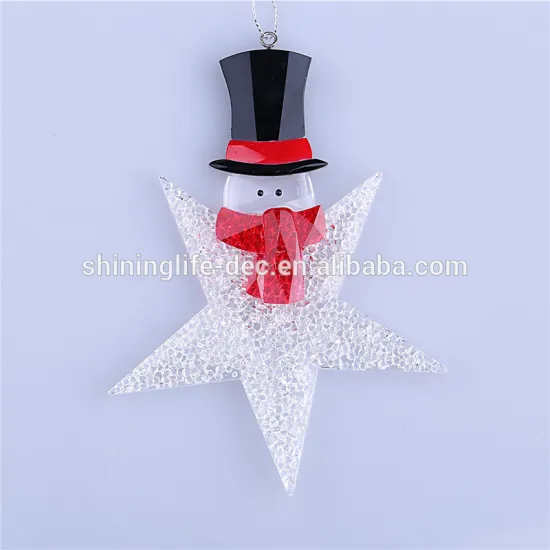 Snowman shining star ornament new style christmas decoration