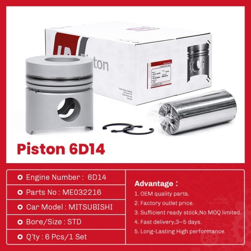 مجموعة مكبس المحرك 6D14 ME032216 ME032619 لشركة MITSUBISHI