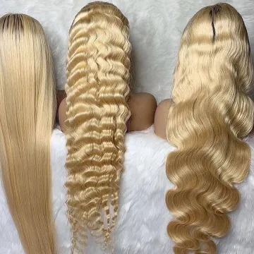 Wholesale 613 HD Full Lace Wig Human Hair,Cheap Blonde 613 transparent Lace Frontal Wig,13x4 13x6 Virgin Lace Front Wig