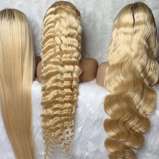 Wholesale 613 HD Full Lace Wig Human Hair,Cheap Blonde 613 transparent Lace Frontal Wig,13x4 13x6 Virgin Lace Front Wig