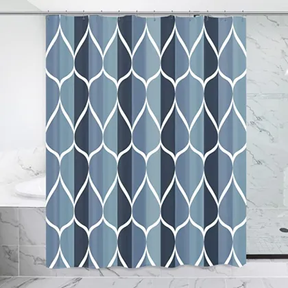 Wholesale 3D Peva Bathroom Curtains: White Fabric Curtains for Washrooms