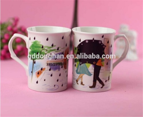 Love story romantic valentine gift color changing mug wholesale