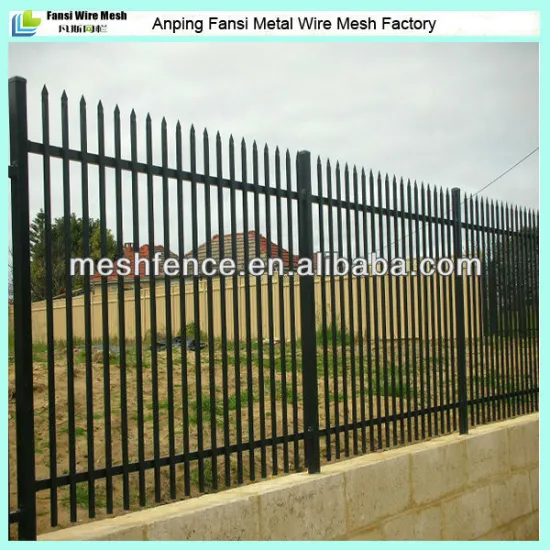 2.1m height Two beam steel wrought iron fence