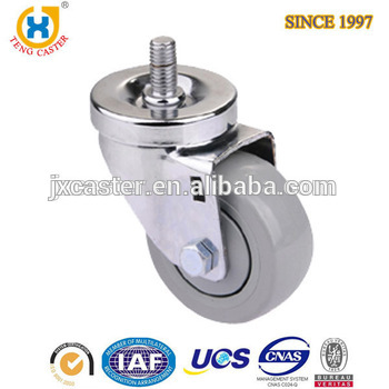4-inch Threaded Stem Caster, PU/PP Wheel
