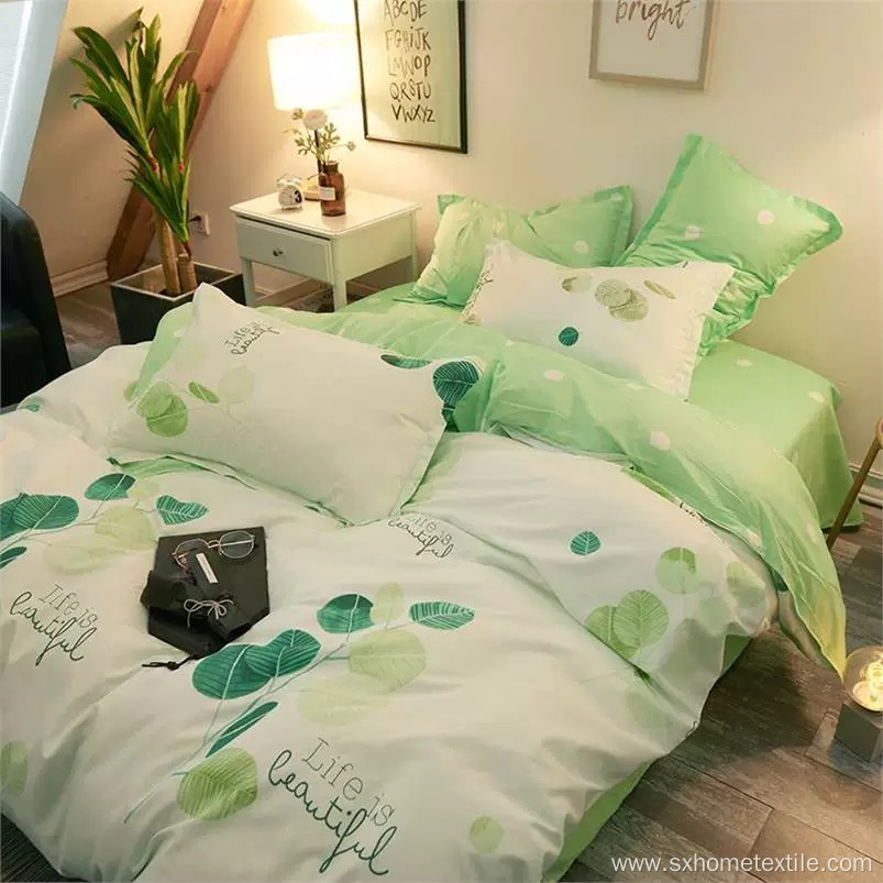 duvet set with printed designs