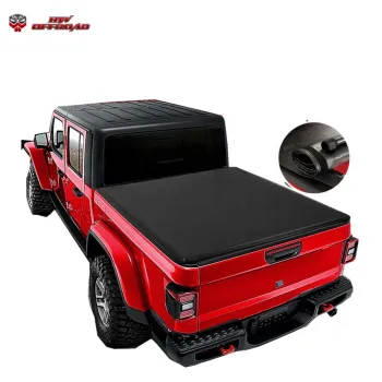 HW 4x4 Soft Roll Up Truck Bed Tonneau Cover for Wrangler Gladiator JT 2018+