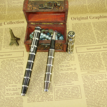 Famous branded Gel ink Pen 9 rings Design 52g Metal Heavy Roller Ball Pen Office and School Writing Instrument Gifts