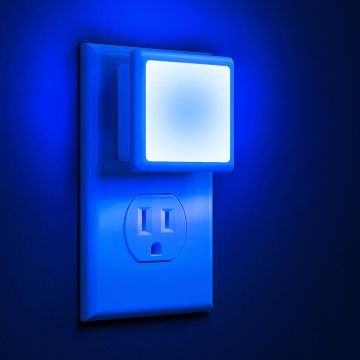 Blue Color Dusk to Dawn Sensor Night Light for Kids Room