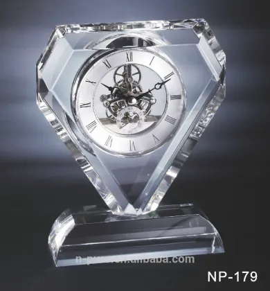 Heart Crystal Clocks Artistic Crystal Table Clocks