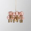 Lustre Vintage en Verre Rose LEDER