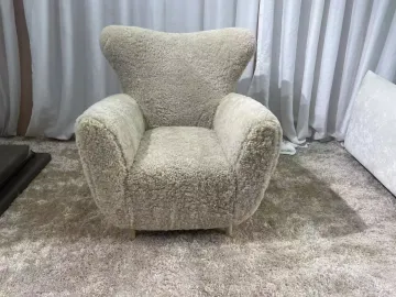 Modern solid wood lounge chair Living Room Armchair