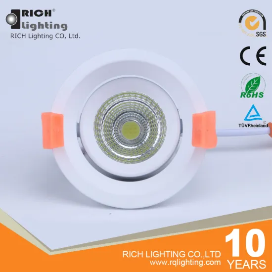 Warm white 10W COB led spot light recessed ceiling light 87mm cut out CRI>80