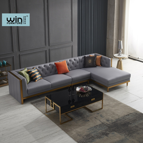 High End Sofas Modern Living Room Furniture Light Luxury Sofa Supplier