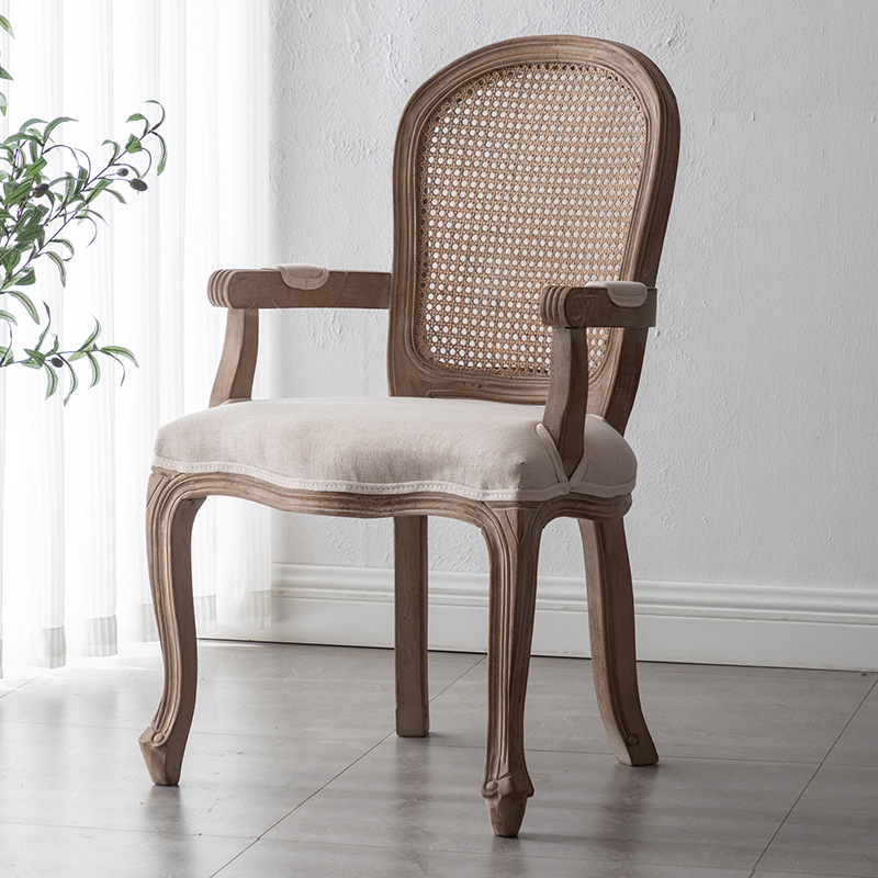 Vintage Leather Louis Dining Chair